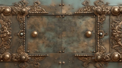 Papier peint métallique Ornementation en bronze