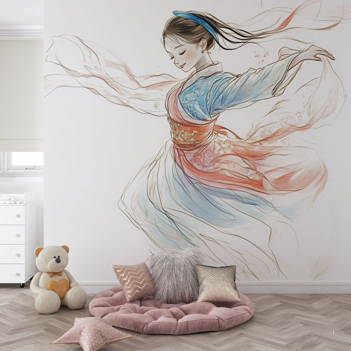 Papier peint danse traditionnelle | Élégance et grâce