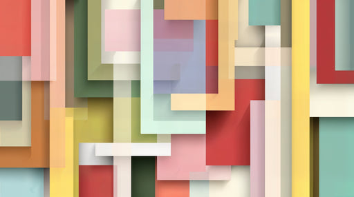 Papier peint abstrait Motif géométrique coloré