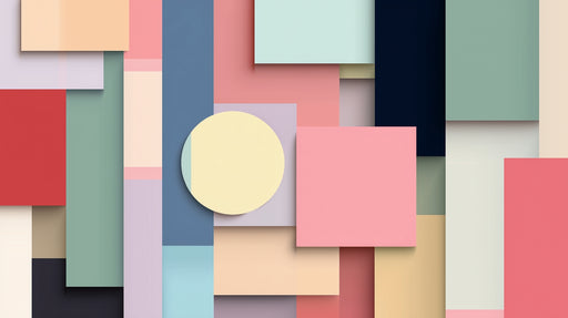 Papier peint géométrique abstrait Pastel et Moderne