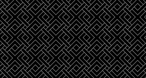 Papier peint géométrique Motif en noir et blanc entrelacé