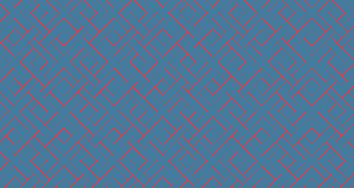 Papier peint géométrique Motif enchevêtré bleu et rouge