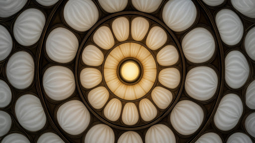 Papier peint géométrique Motifs circulaires élégants