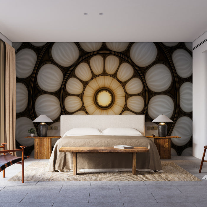 Papier peint géométrique | Motifs circulaires élégants