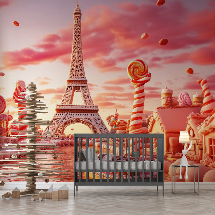 Papier peint féerique | Paris en bonbons