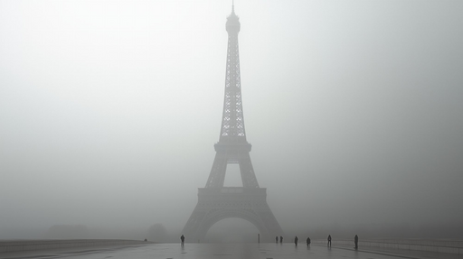 Papier peint tour Eiffel Brume matinale