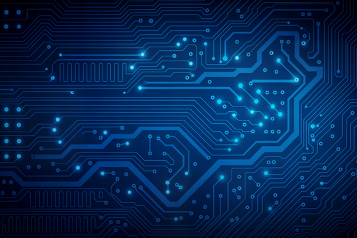 Papier peint circuit imprimé Design technologique futuriste