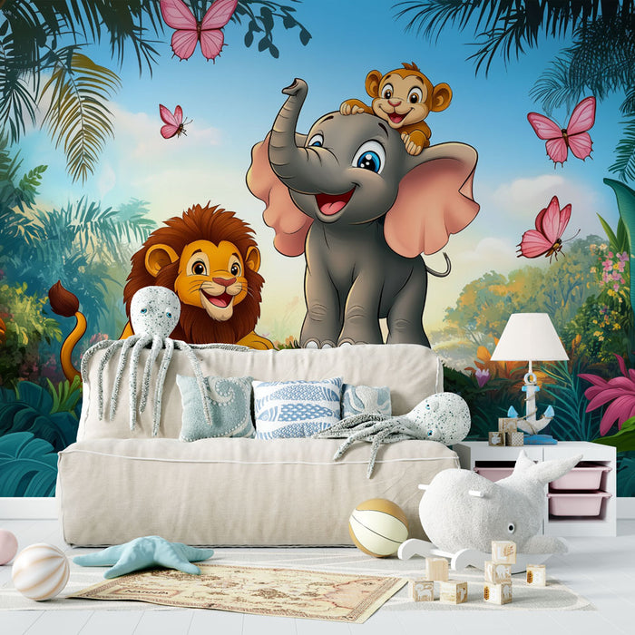 Papier peint jungle | Amis de la forêt tropicale