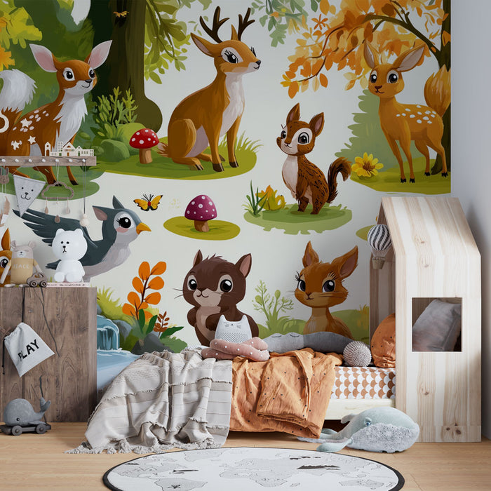 Papier peint forêt enchantée | Animaux et Nature