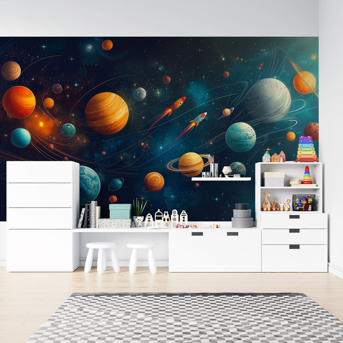 Papier peint Espace Cosmique | Univers Fantastique et Coloré