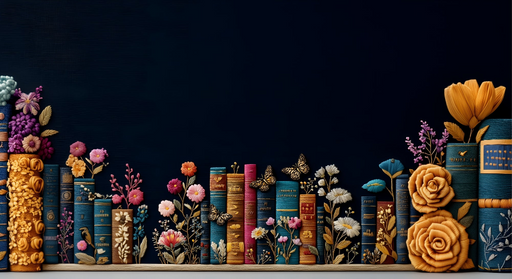 Papier peint bibliophilie florale Esthétique littéraire et florale