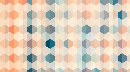 Papier peint géométrique Motifs hexagonaux pastel