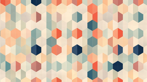 Papier peint hexagone Design géométrique pastel