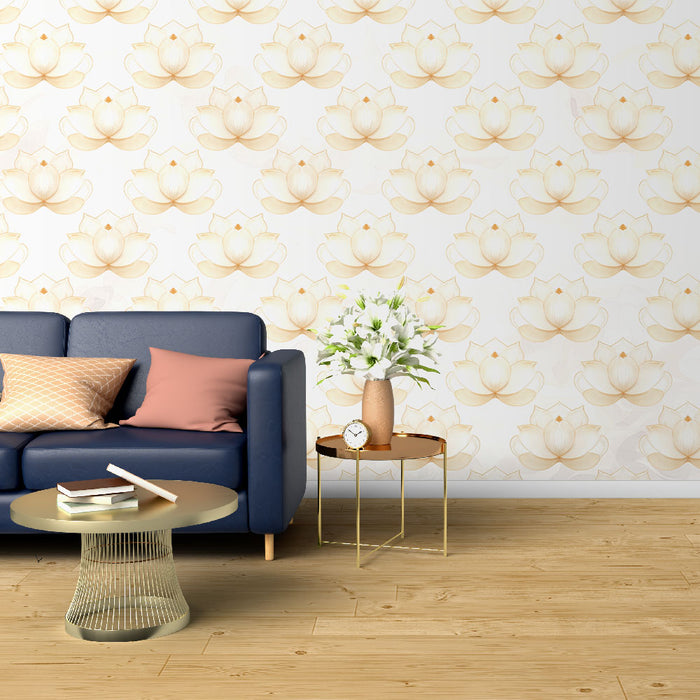 Papier peint lotus | Éclat raffiné