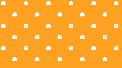 Papier peint fantôme Orange et Blanc