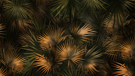 Papier peint feuillage tropical Luxe et élégance