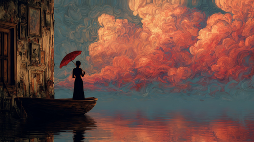 Papier peint silhouette rêveuse Art mural romantique