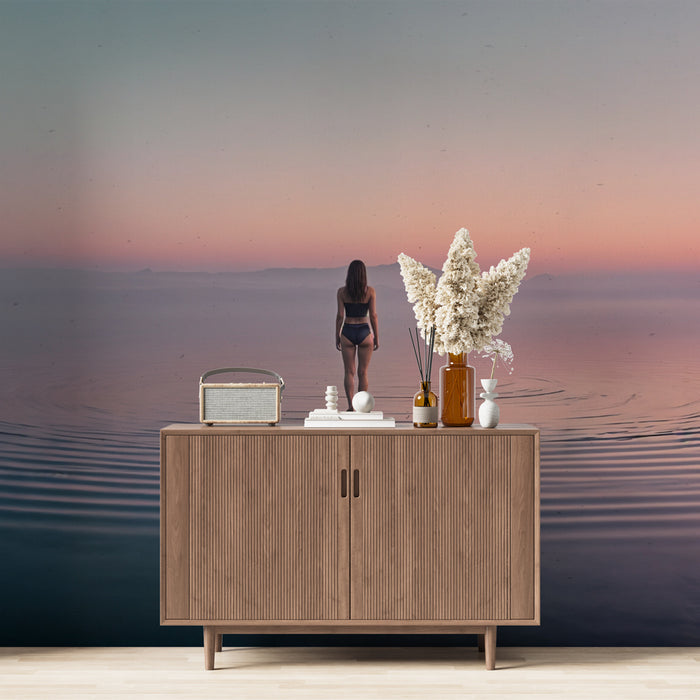 Papier peint sérénité | Paysage aquatique au crépuscule