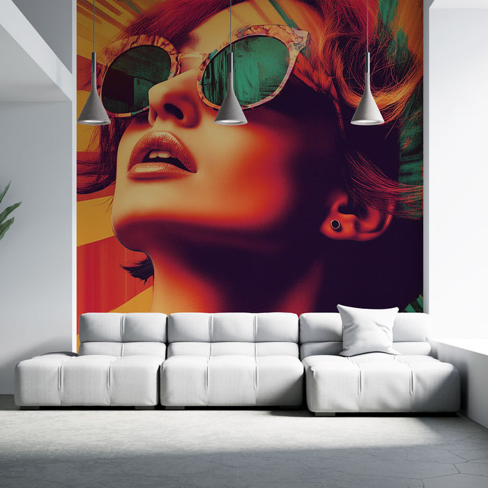 Papier peint rétro | Design audacieux et coloré