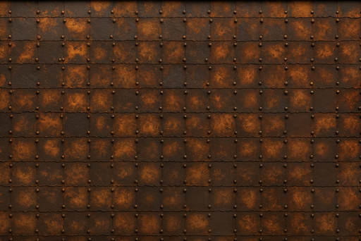 Papier peint industriel Cuir vieilli motif clouté