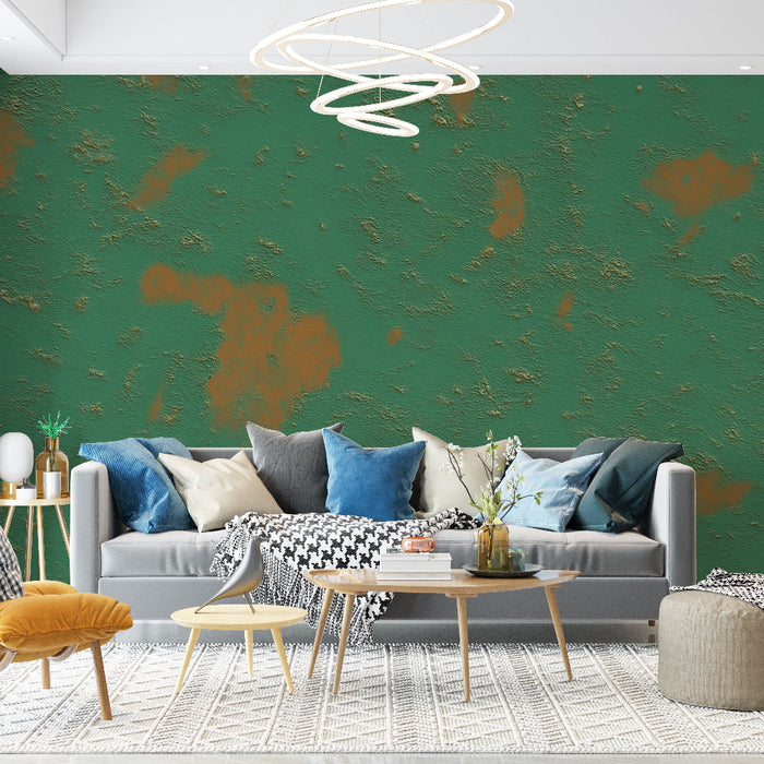 Papier peint texture rouille | Effet vieilli industriel