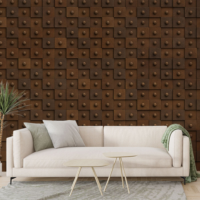 Papier peint texturé | Motif carré en relief