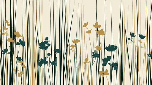 Papier peint floral Motif champêtre élégant
