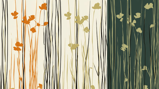 Papier peint floral Designs modernes avec fleurs et herbes