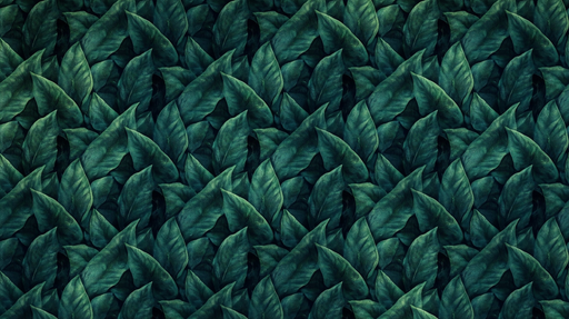 Papier peint feuillage Style tropical vert foncé