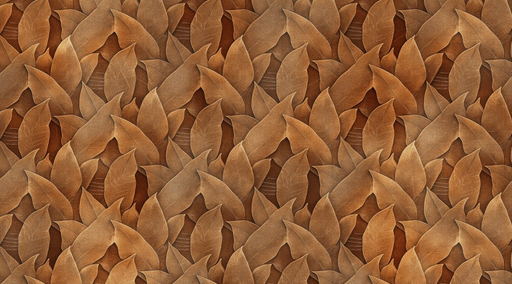 Papier peint feuillage Feuilles en tons bruns