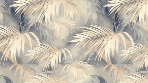 Papier peint tropical Feuilles pastel et fond abstrait