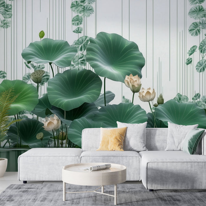 Papier peint nénuphars | Élégance naturelle pour votre intérieur