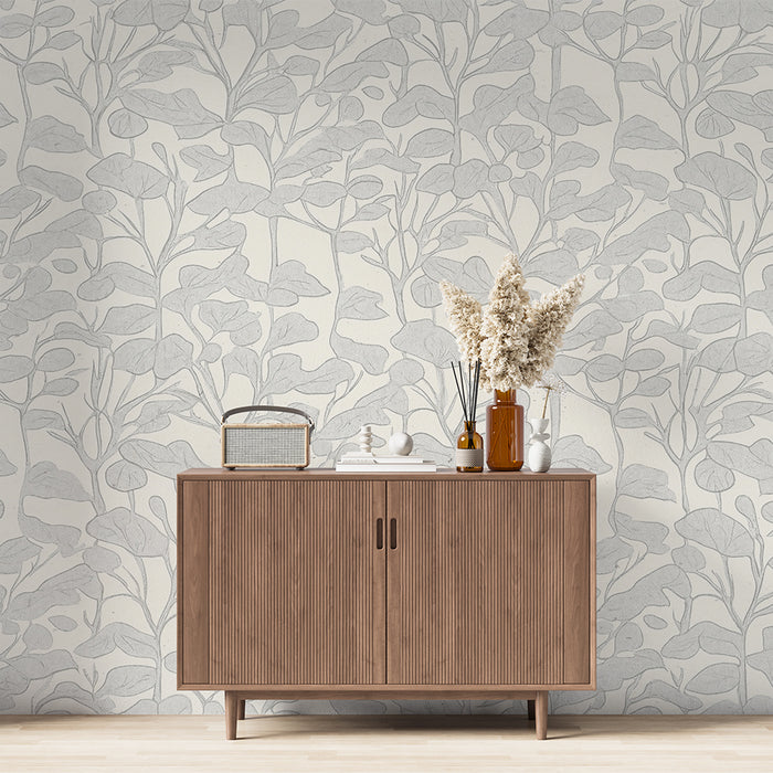 Papier peint botanique | Motif végétal délicat