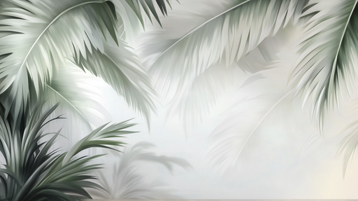 Papier peint feuillage tropical Design élégant en tons de vert