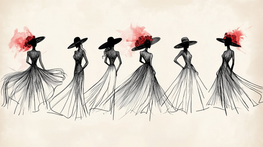 Papier peint silhouette élégante Illustrations de mode