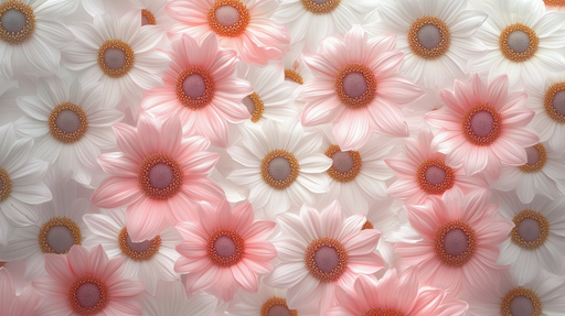 Papier peint marguerites Douceur pastel