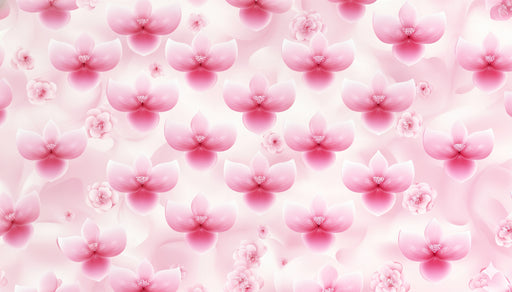 Papier peint floral Fleurs roses délicates