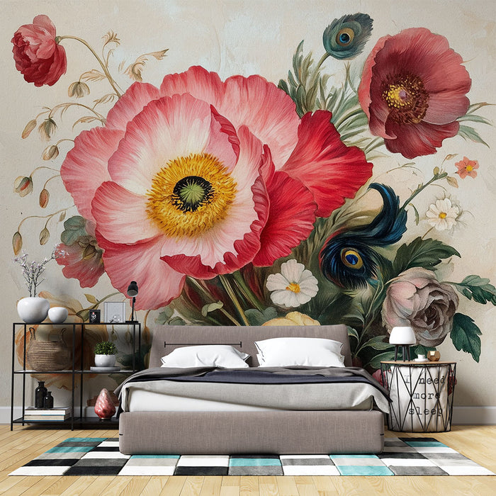 Papier peint floral | Bouquet élégant et coloré