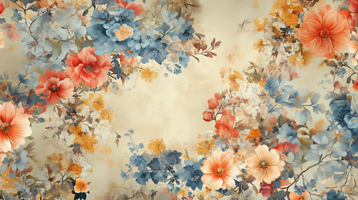 Papier peint floral aquarelle Éclat de couleurs vives