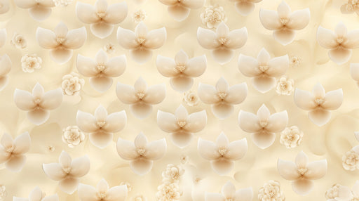 Papier peint fleurs beiges Élégance et douceur