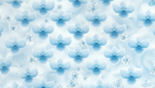 Papier peint floral Bleu doux et élégance aérienne