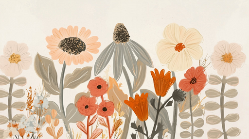 Papier peint floral Illustration de fleurs artistiques