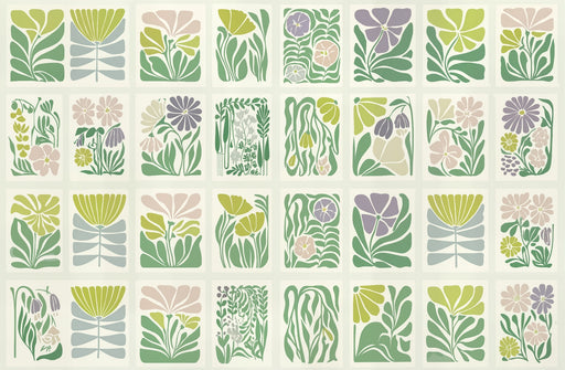 Papier peint floral Motifs botaniques colorés