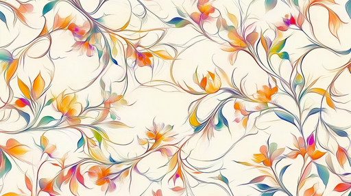 Papier peint floral abstrait Éclat de couleurs artistiques