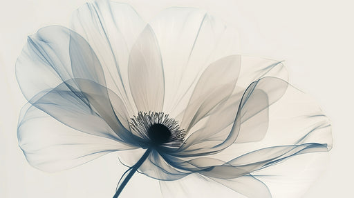 Papier peint floral translucide Élégance contemporaine