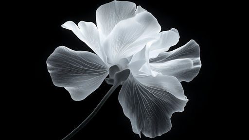Papier peint fleur noir et blanc Éclat intemporel