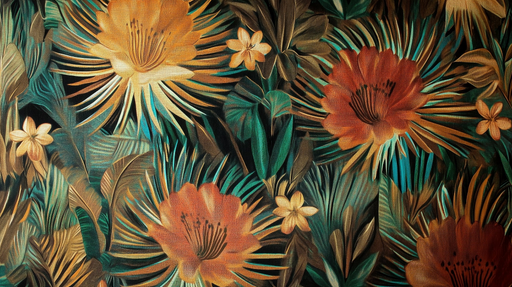 Papier peint floral Design tropical éclatant