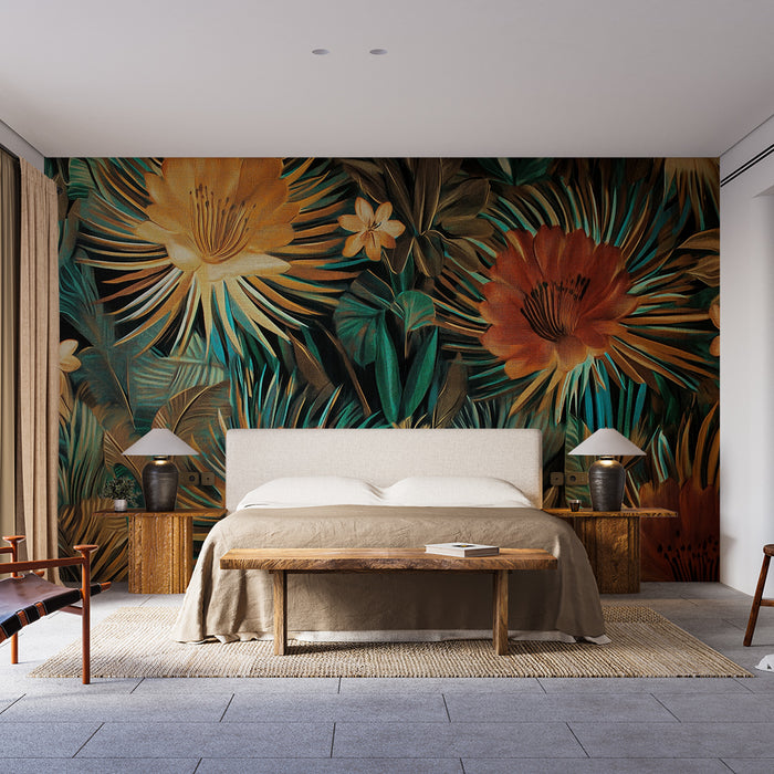 Papier peint floral | Design tropical éclatant