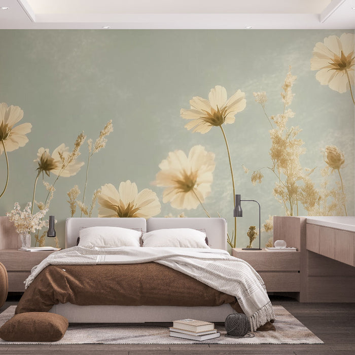 Papier peint floral | Éclat vintage et naturel