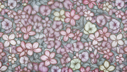 Papier peint floral Éclat rose et gris